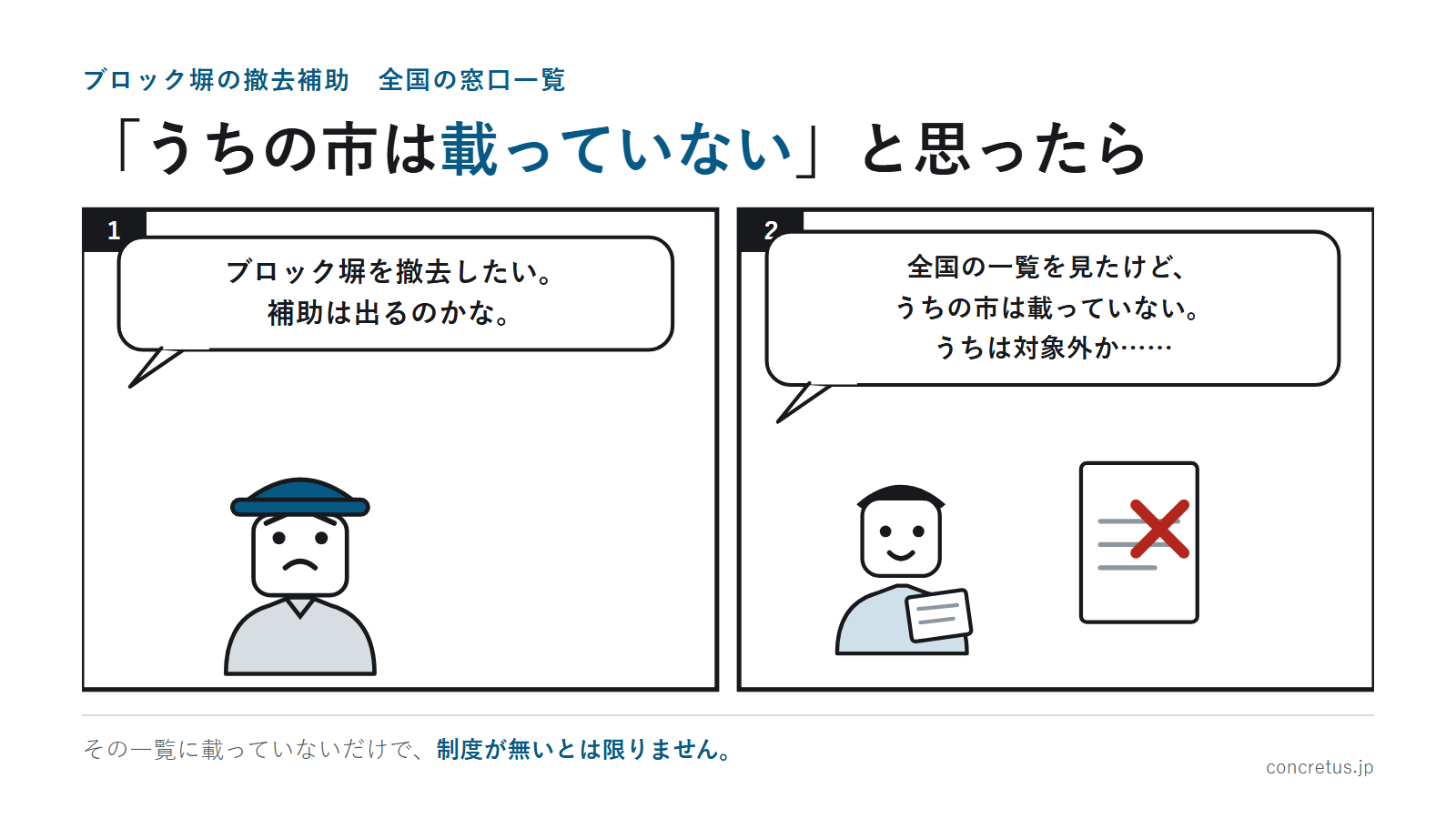 「うちの市は載っていない」と思ったら