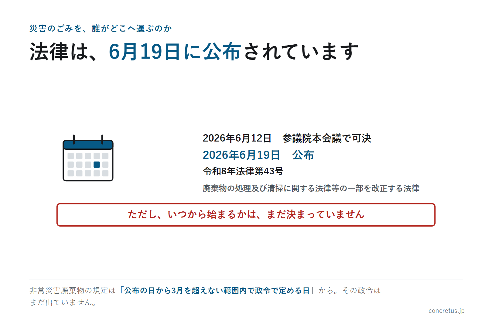 法律は、6月19日に公布されています