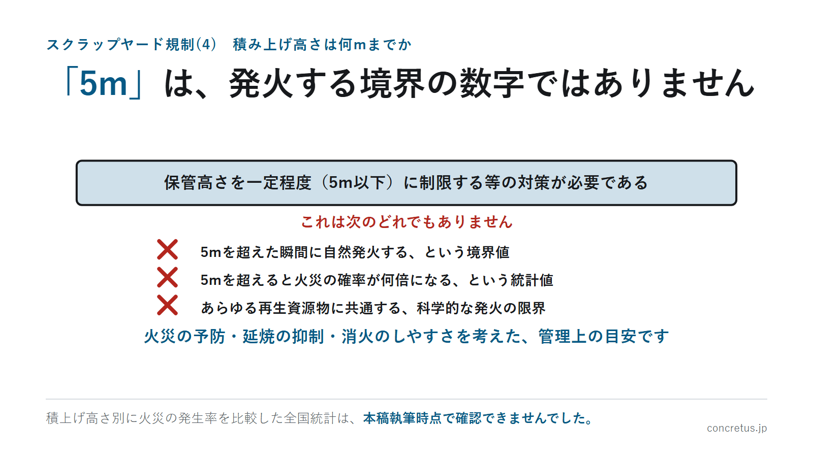 「5m」は、発火する境界の数字ではありません