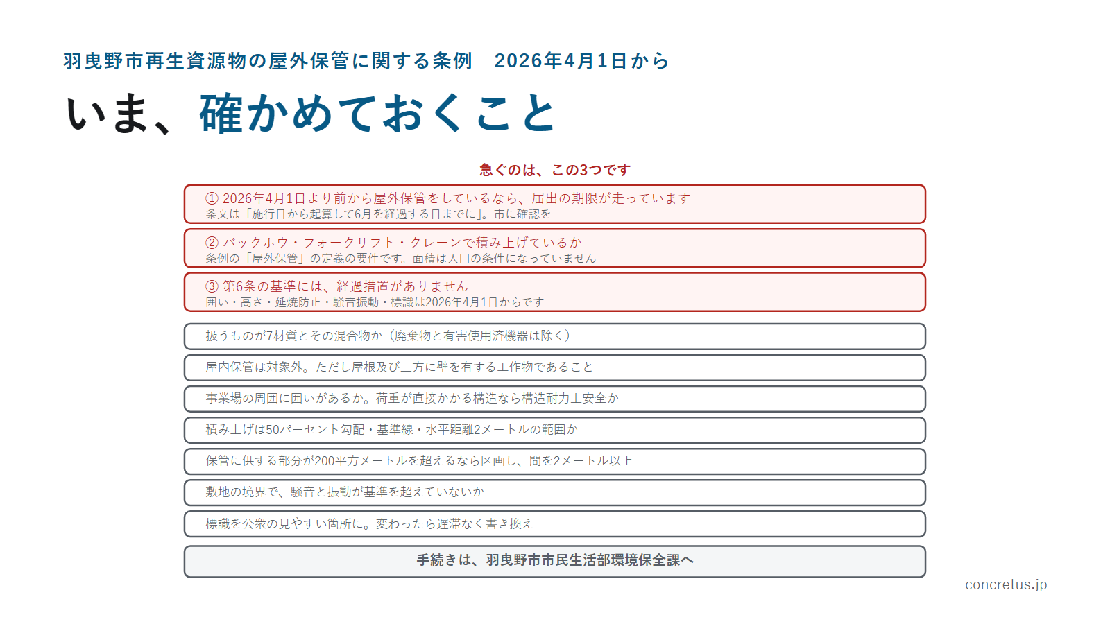 いま、確かめておくこと