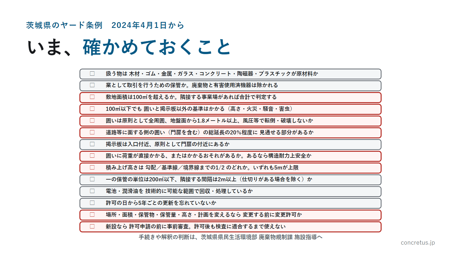 いま、確かめておくこと