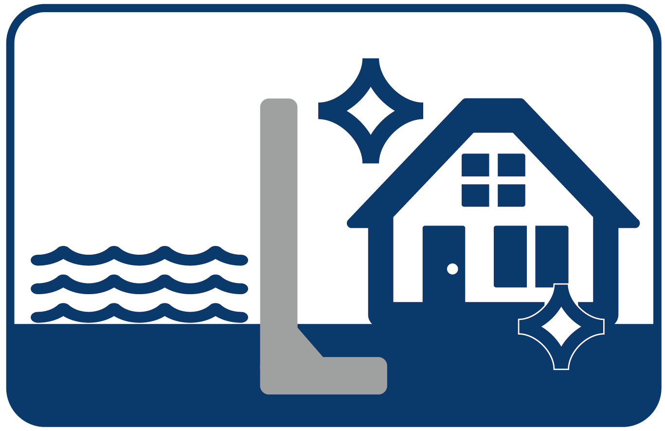 コンクリート塀を使った住宅浸水防止の提言