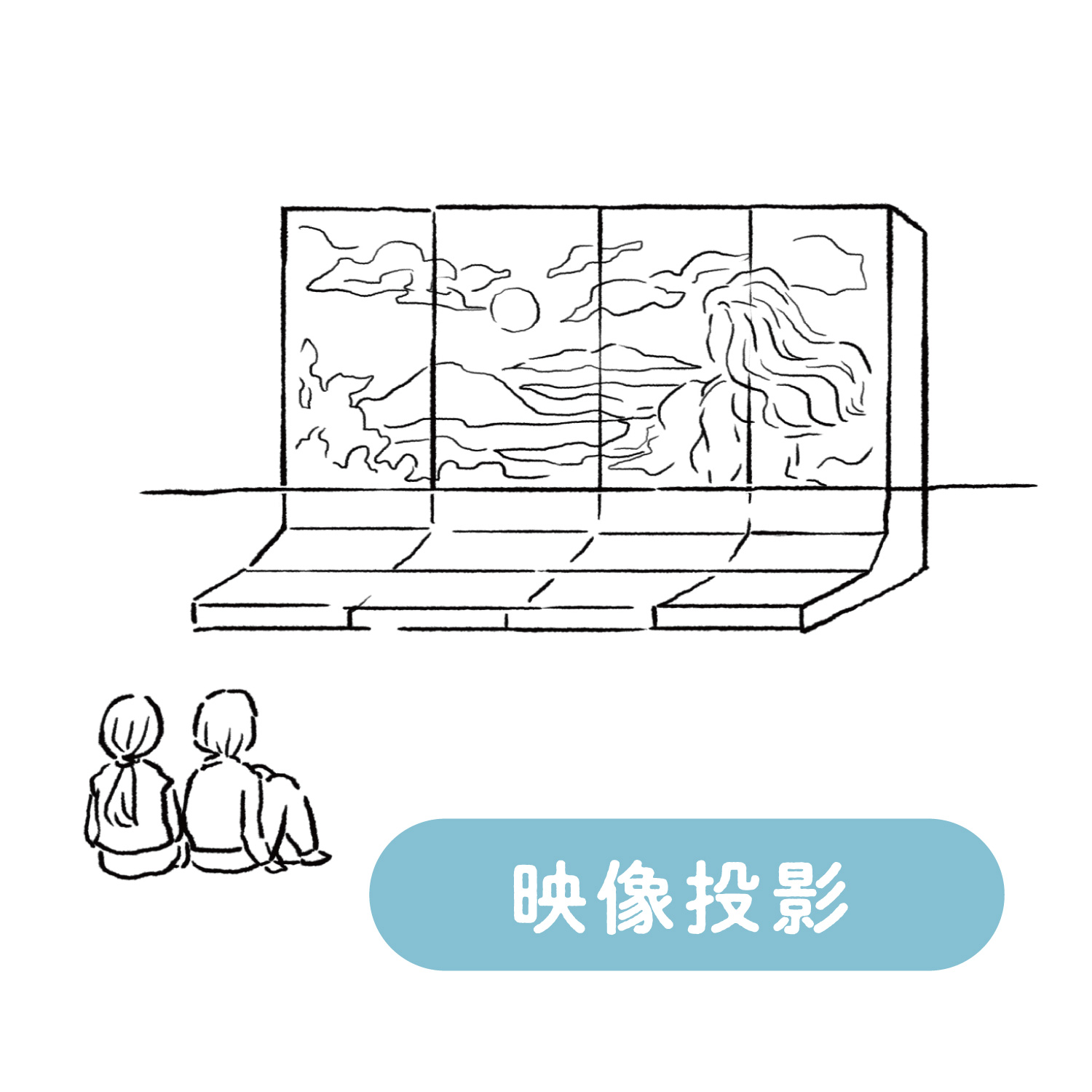 塀のねっこの使い方 映像投影