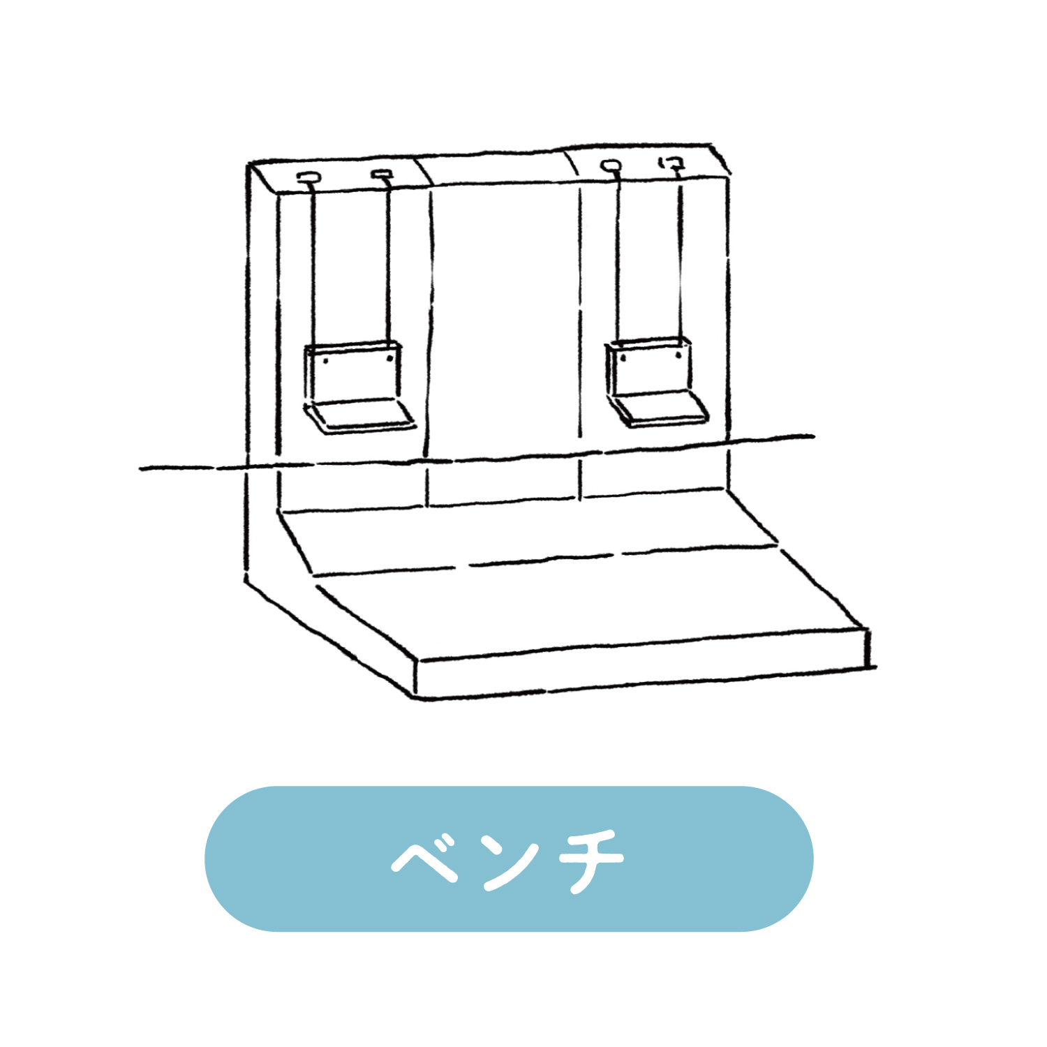 塀のねっこの使い方 ベンチ