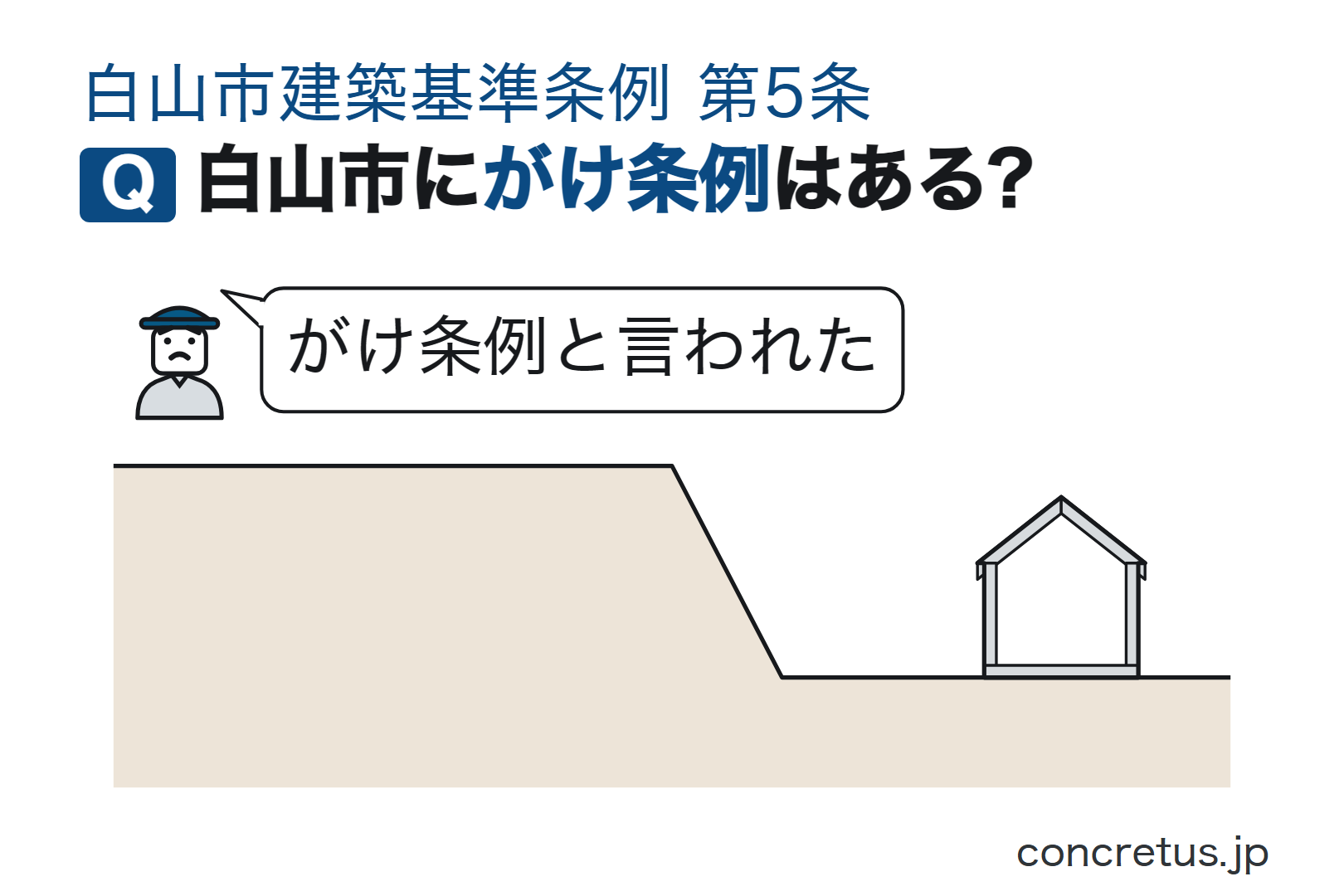 白山市にがけ条例はある?
