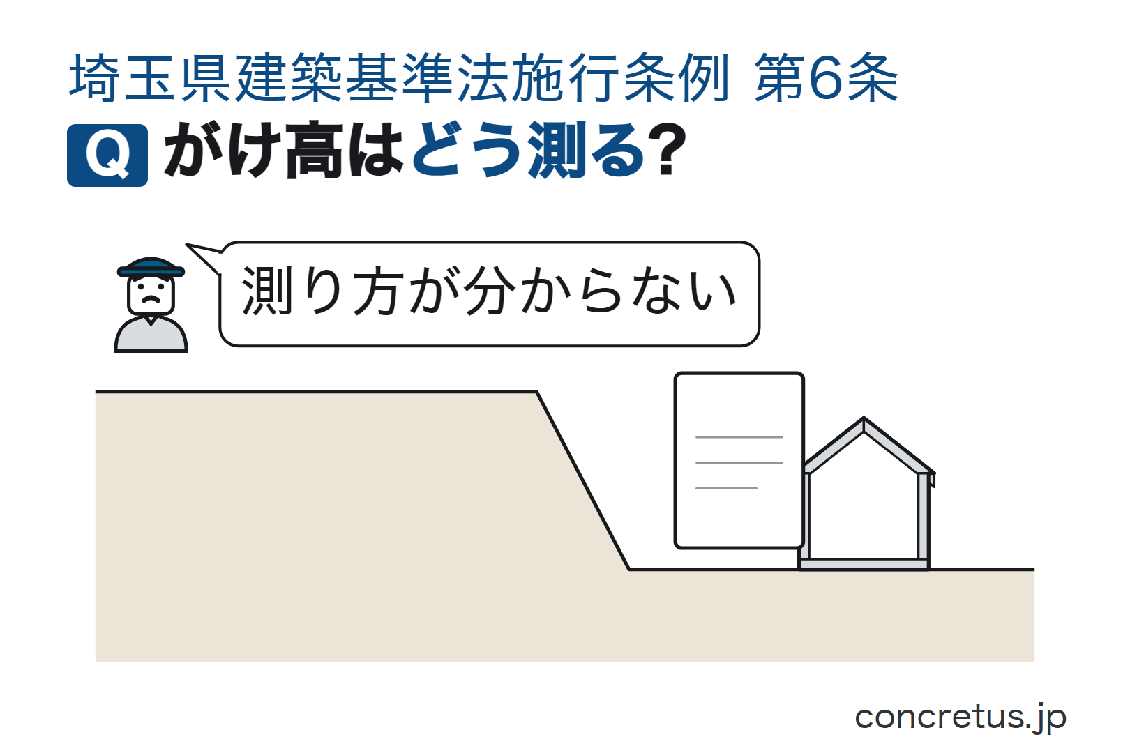 がけ高はどう測る?