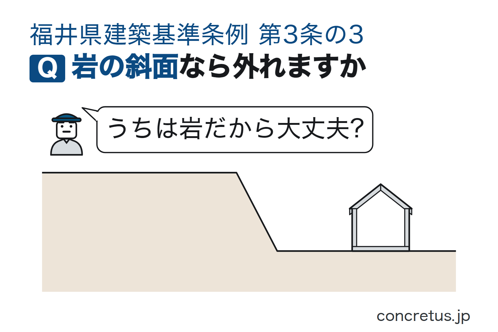 岩の斜面なら外れますか