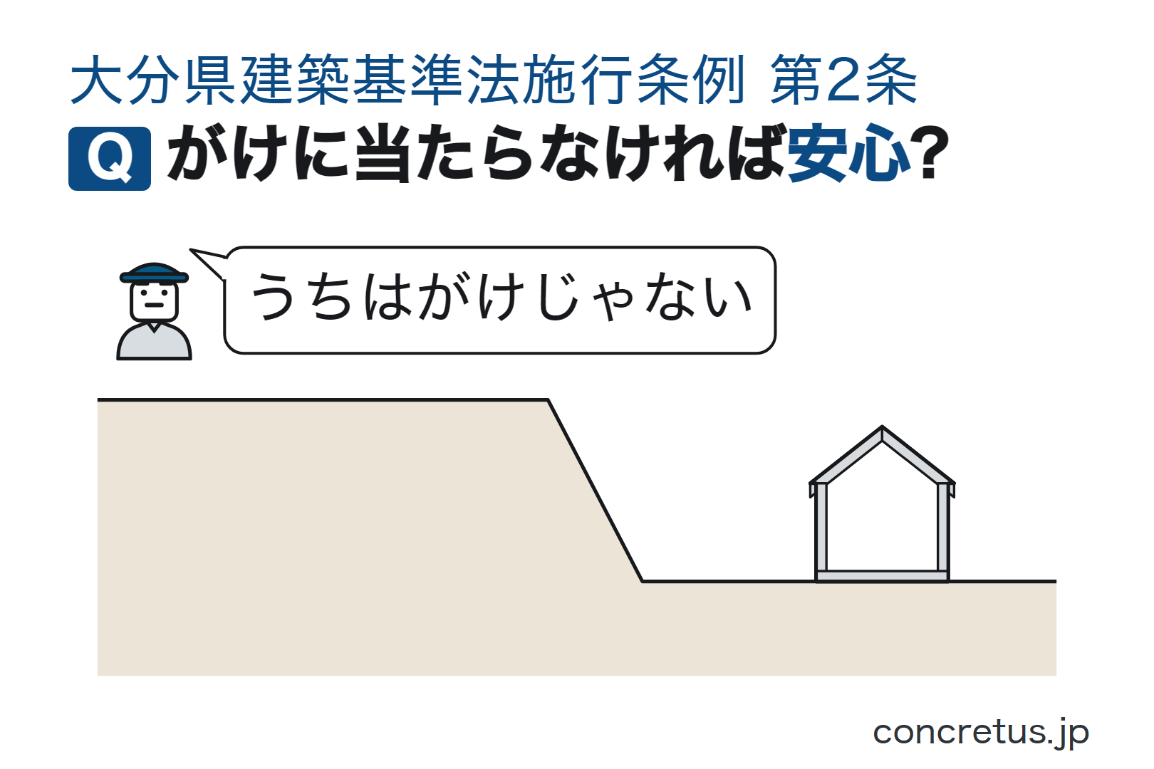 がけに当たらなければ安心?
