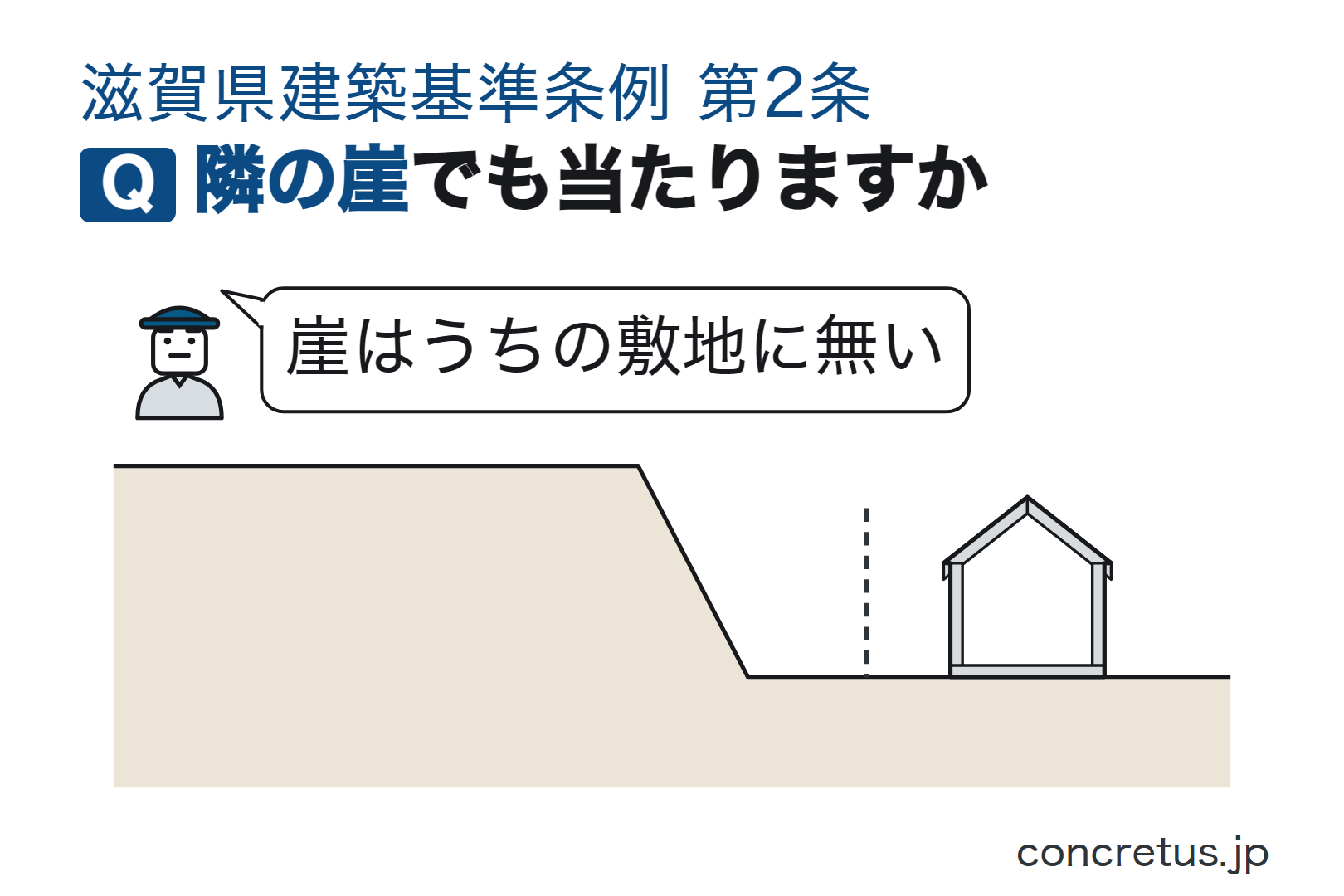 隣の崖でも当たりますか