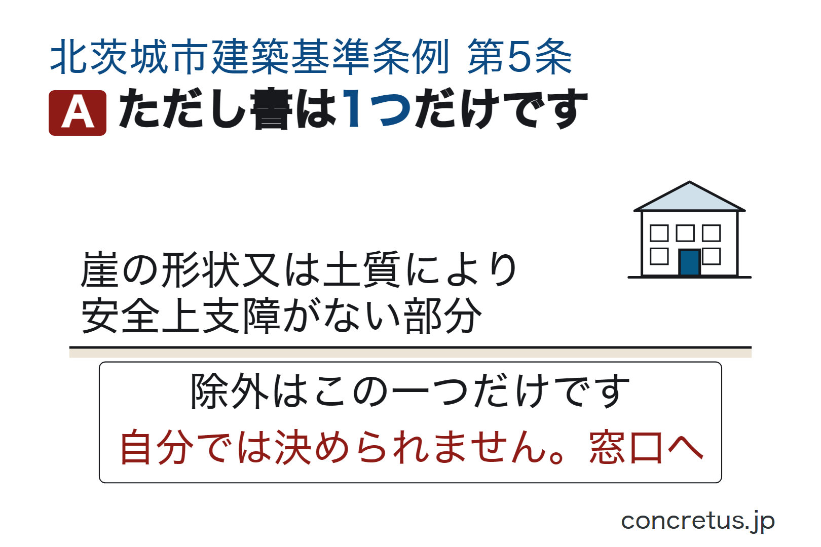 ただし書は1つだけです