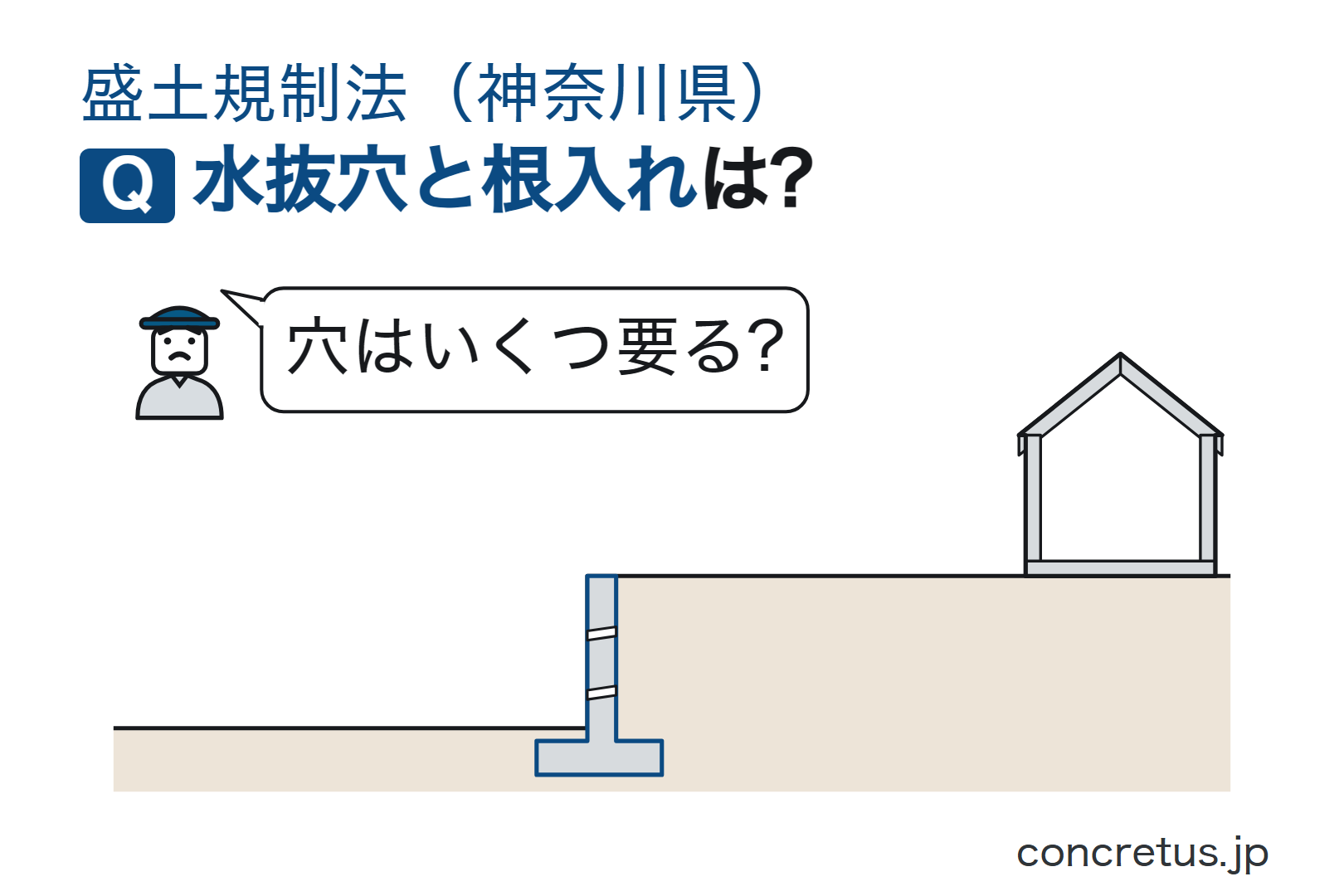 水抜穴と根入れは?
