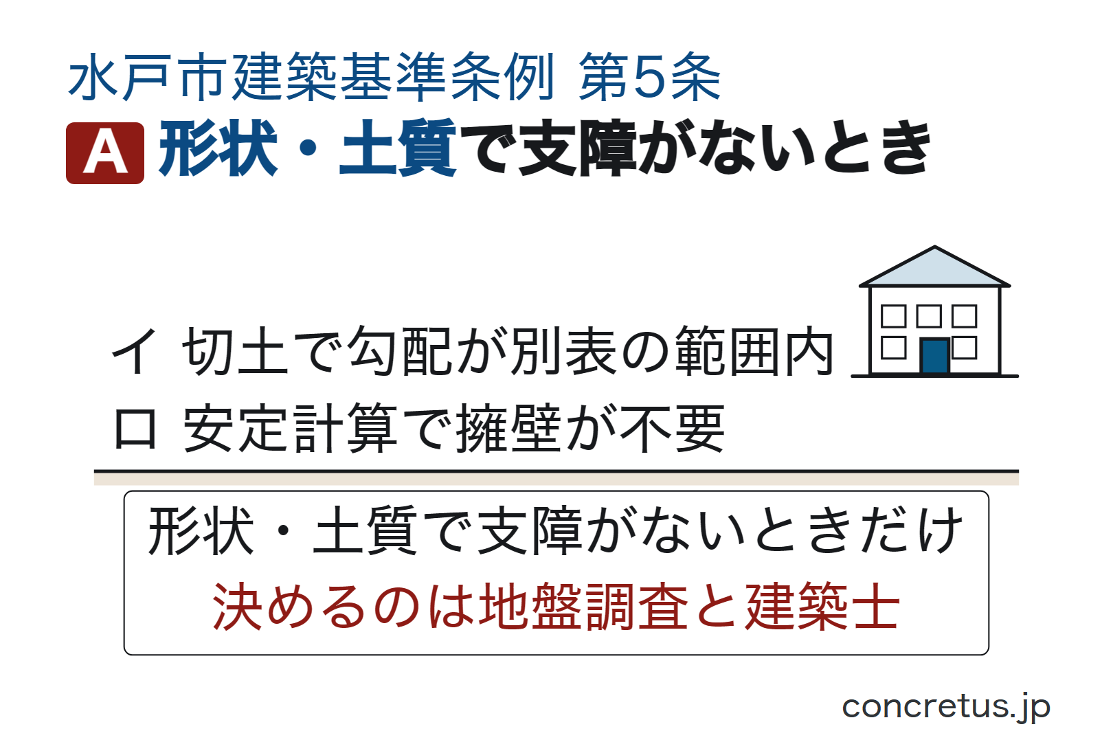 形状・土質で支障がないとき
