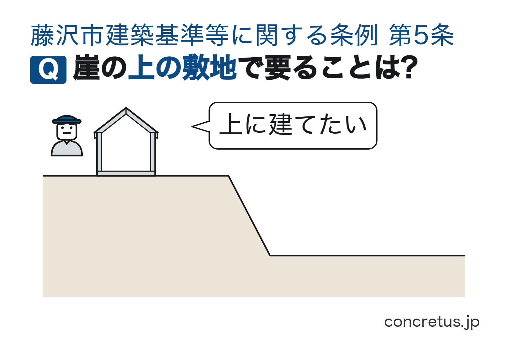 崖の上の敷地で要ることは?