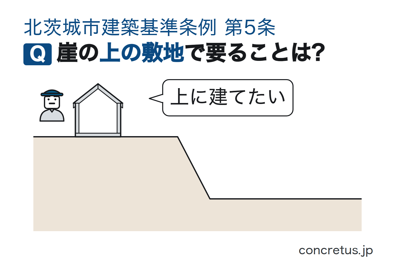 崖の上の敷地で要ることは?