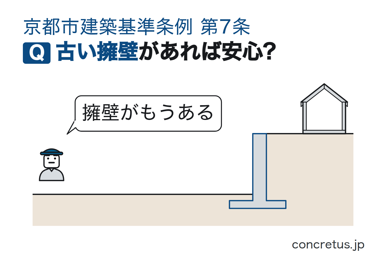 古い擁壁があれば安心?