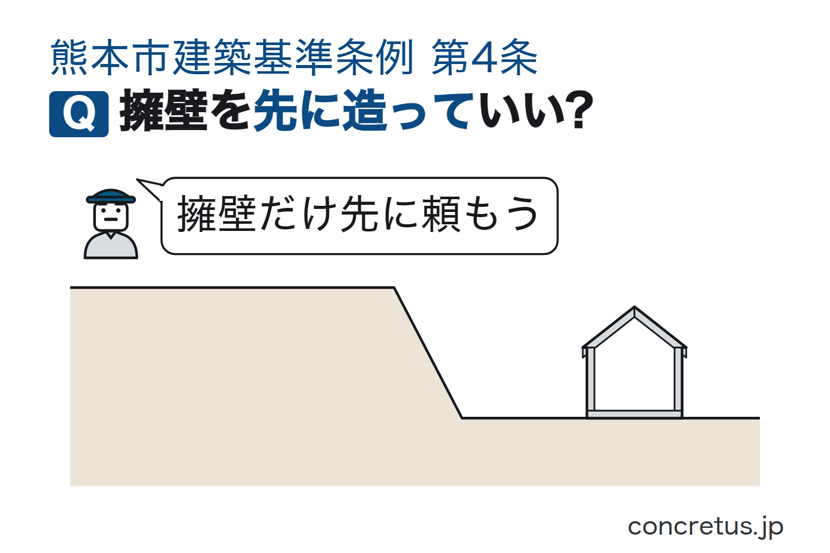 擁壁を先に造っていい?
