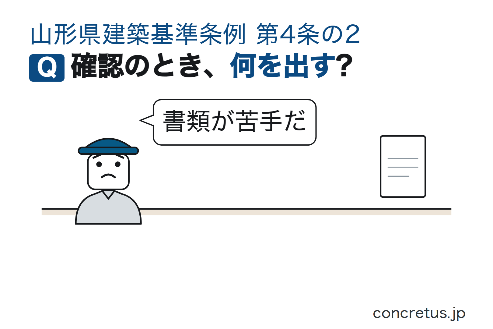 確認のとき、何を出す?