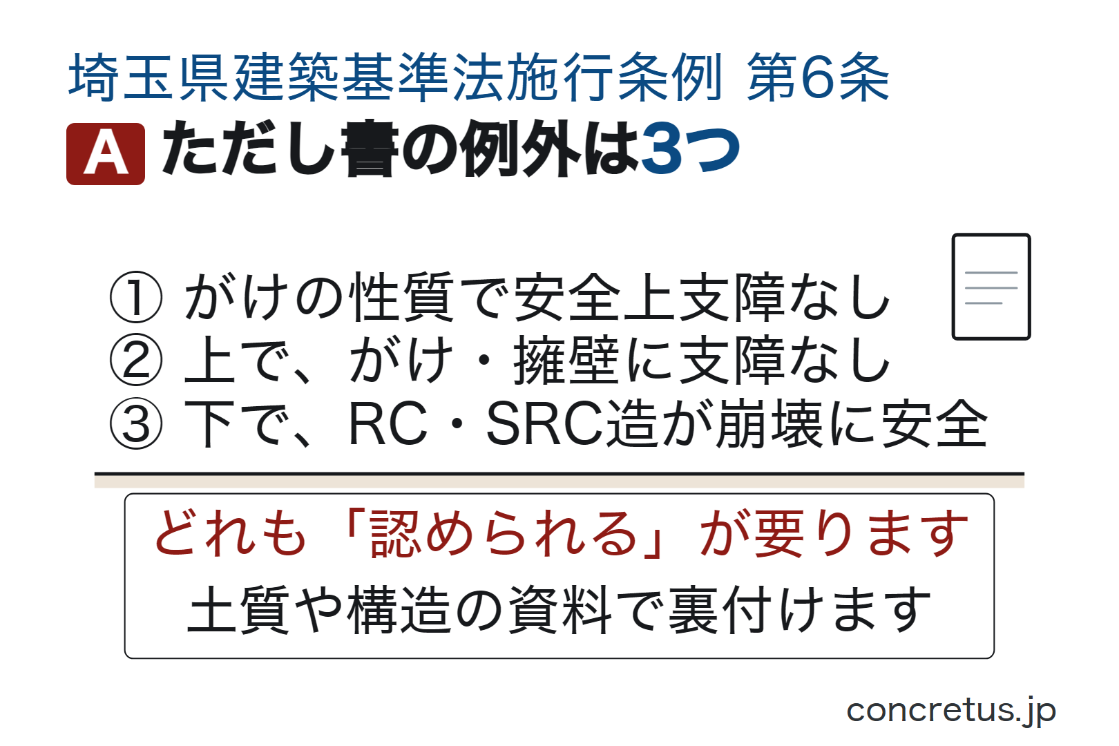 ただし書の例外は3つ