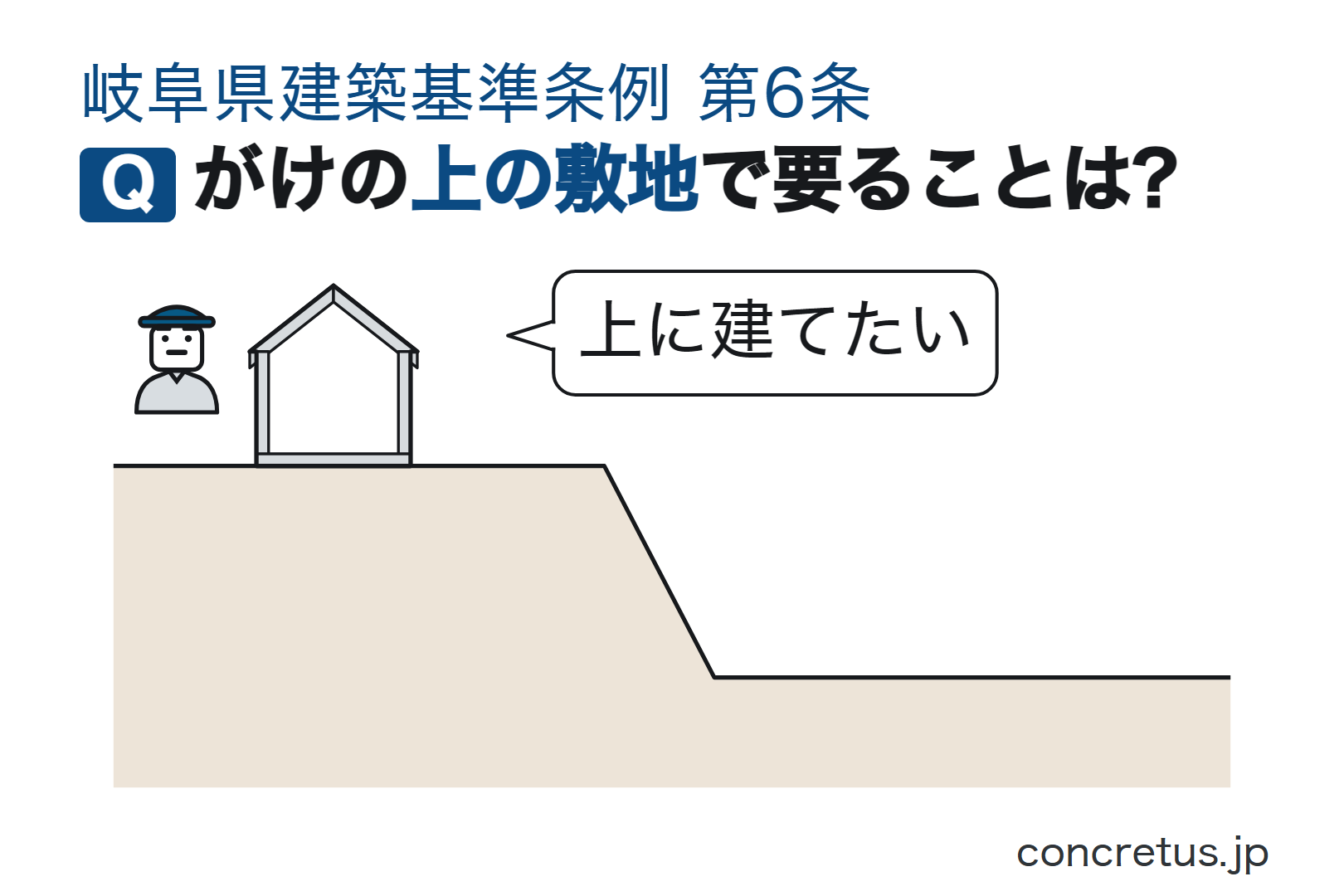がけの上の敷地で要ることは?