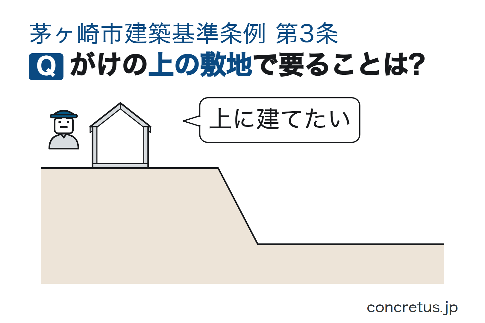 がけの上の敷地で要ることは?