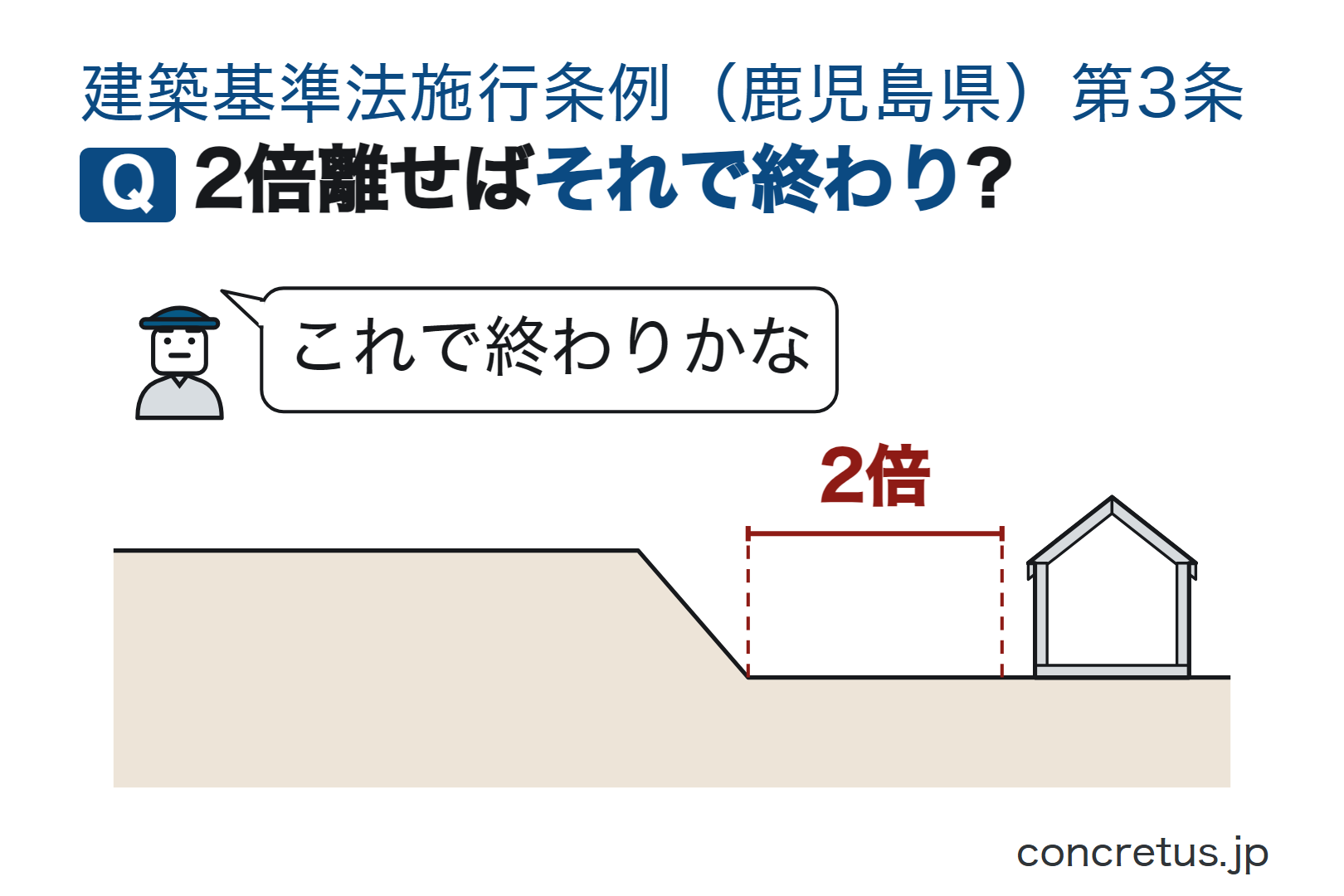 2倍離せばそれで終わり?
