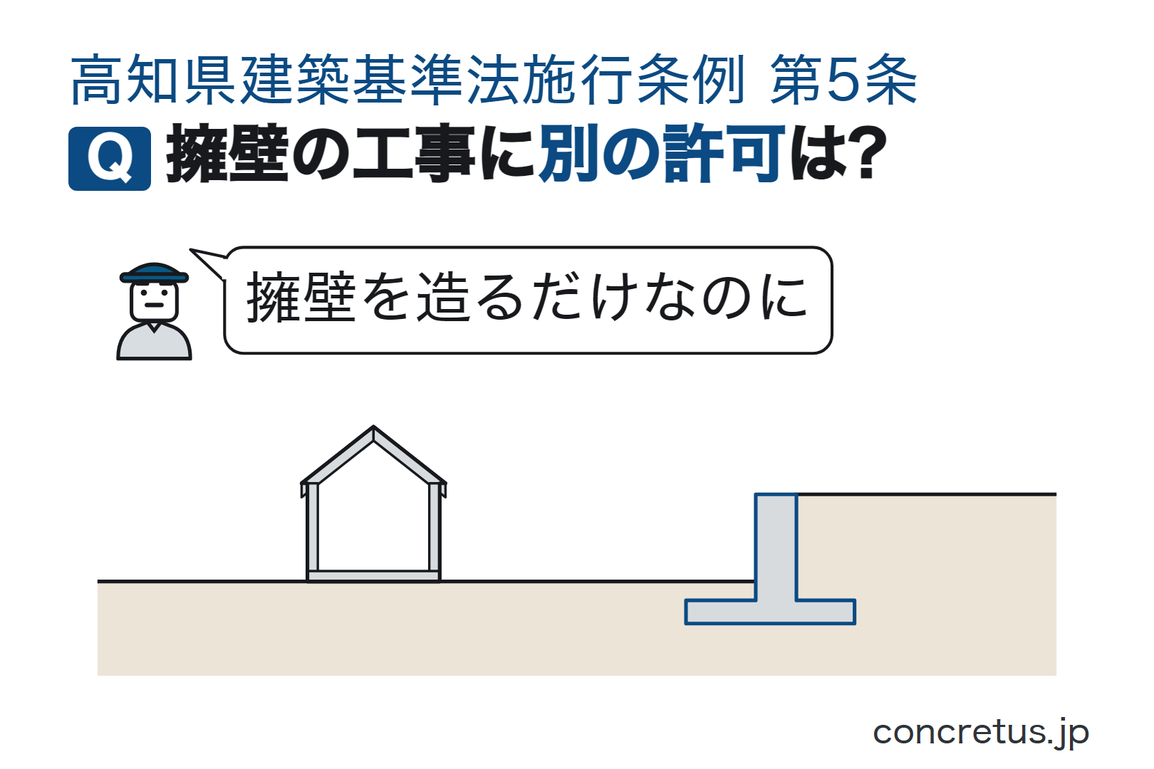 擁壁の工事に別の許可は?