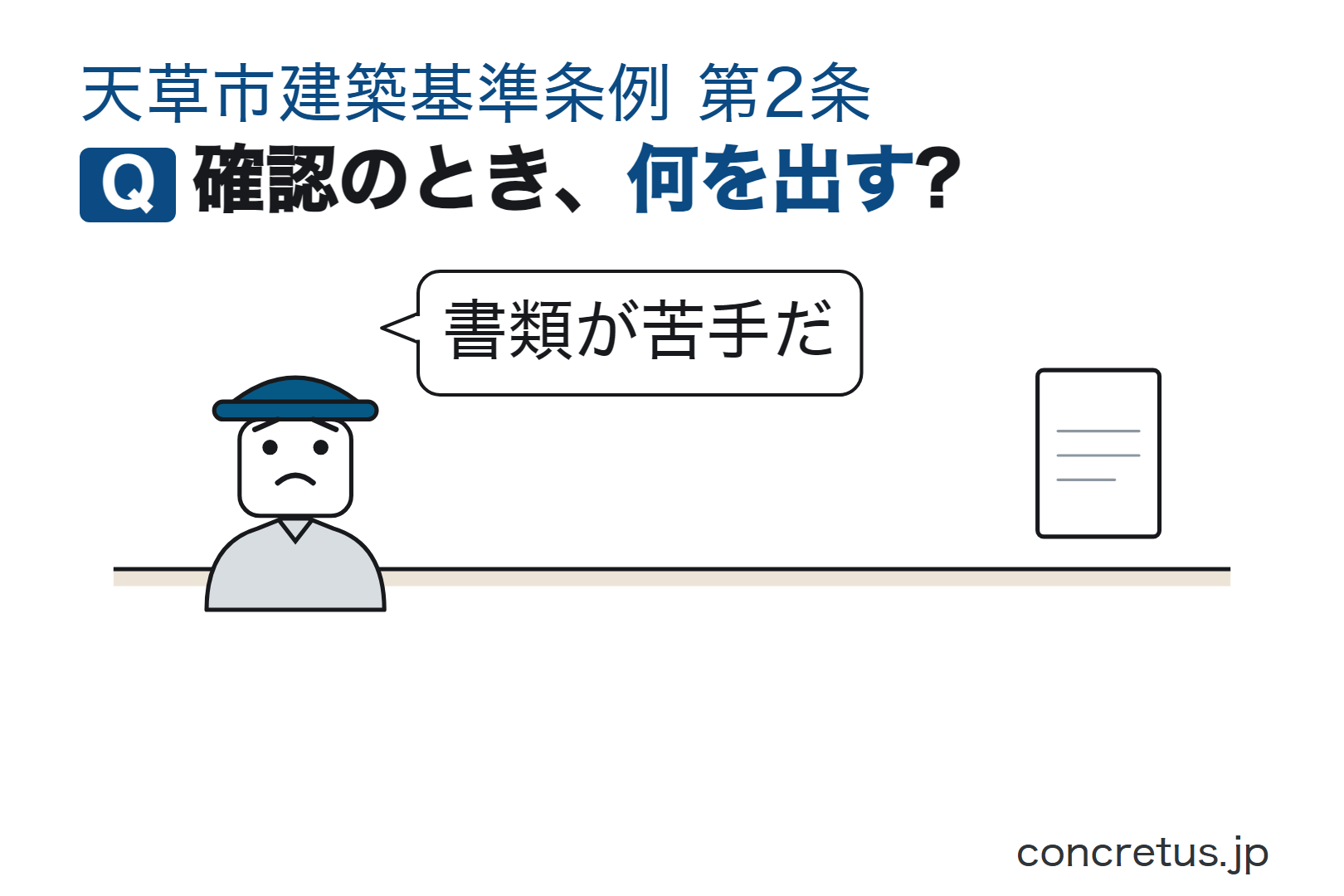 確認のとき、何を出す?