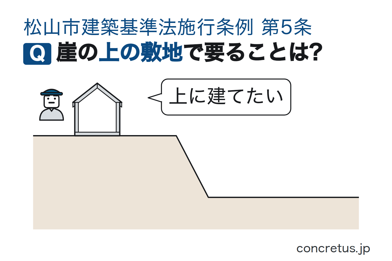 崖の上の敷地で要ることは?
