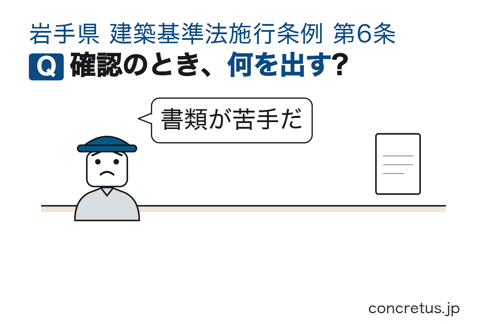 確認のとき、何を出す?