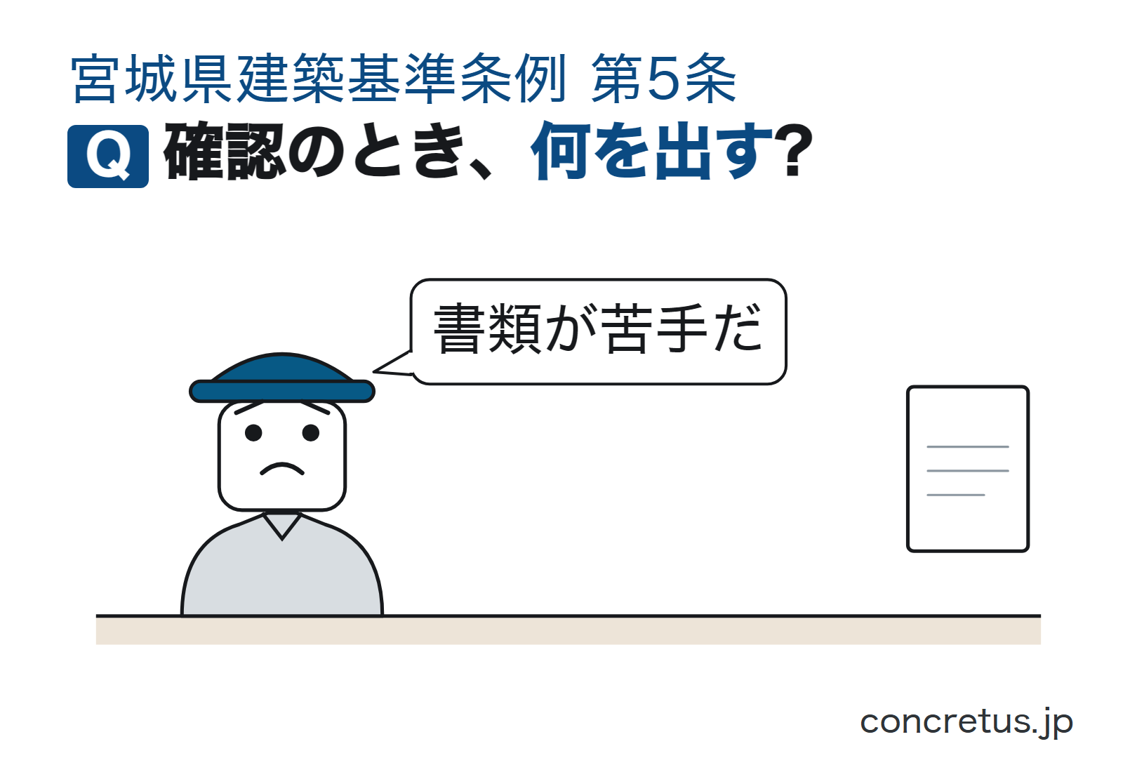 確認のとき、何を出す?