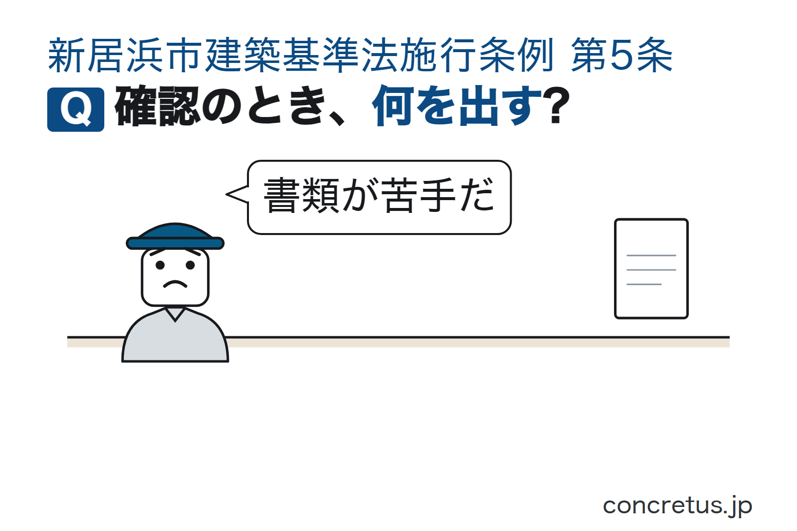 確認のとき、何を出す?