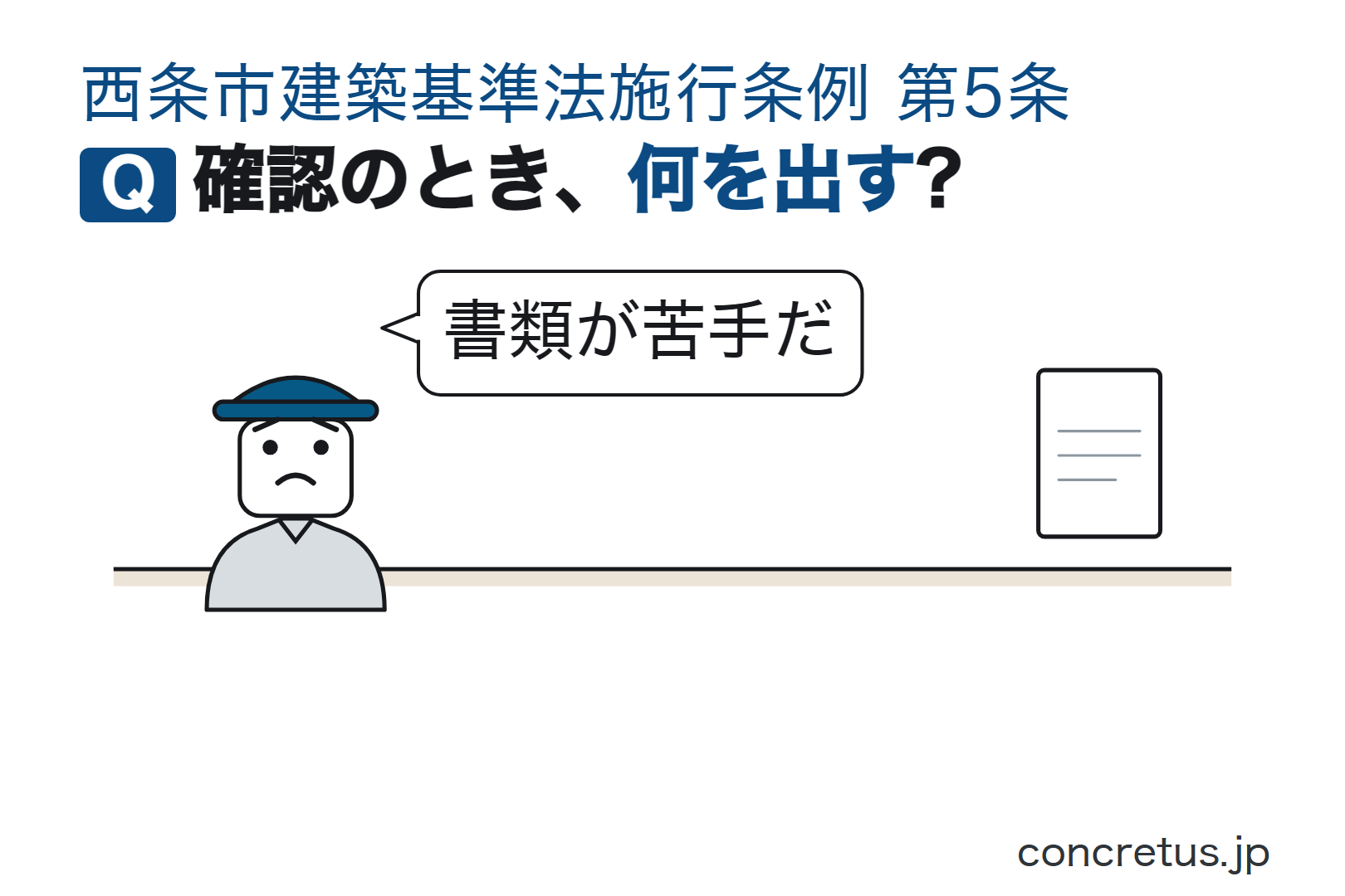 確認のとき、何を出す?