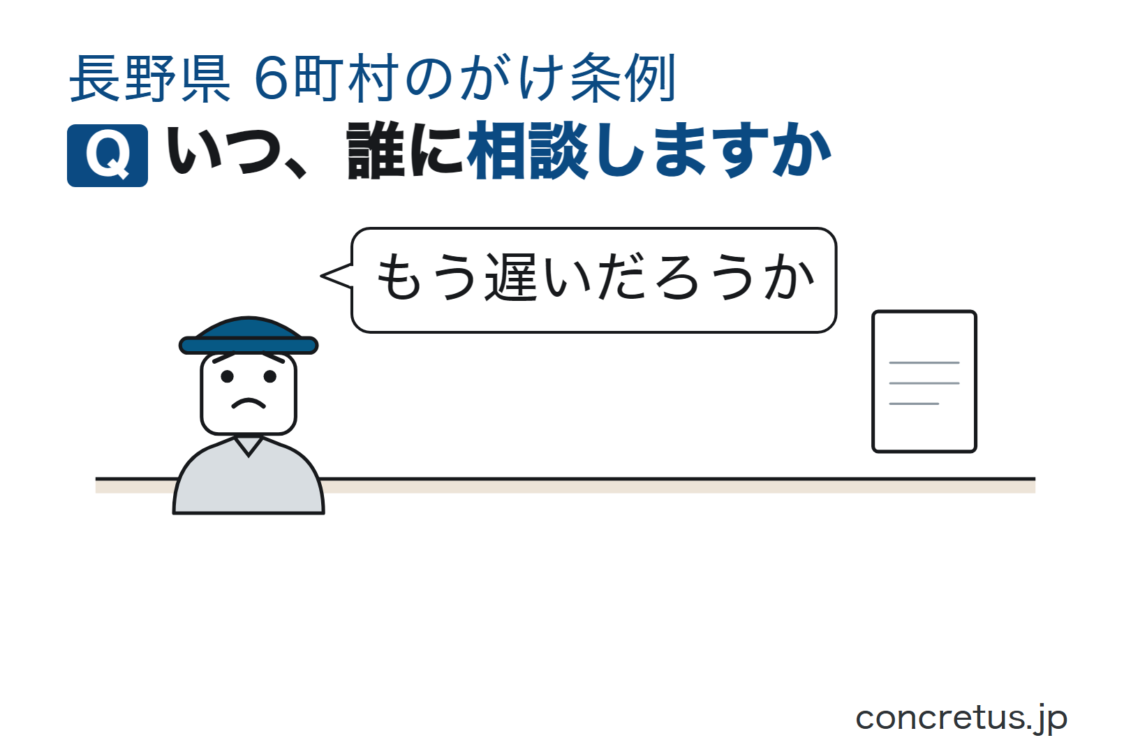 いつ、誰に相談しますか