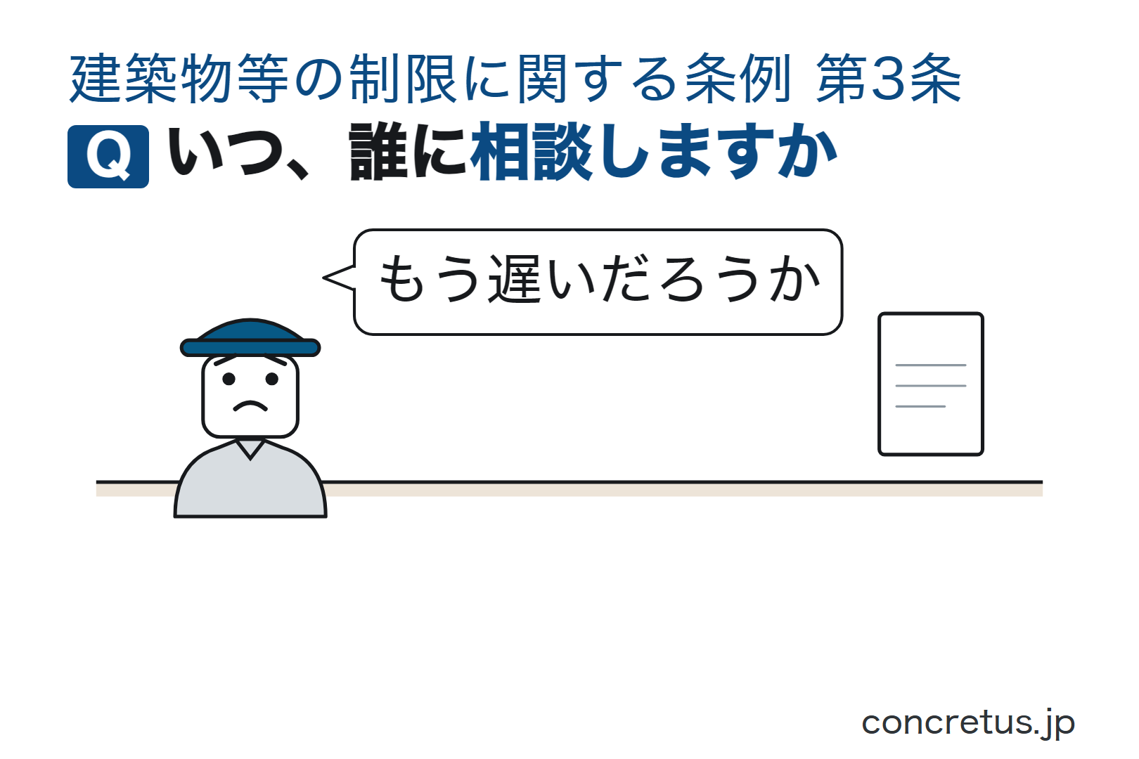 いつ、誰に相談しますか